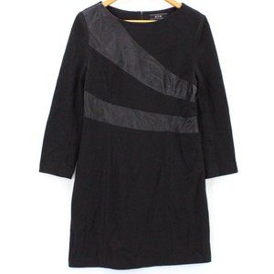 EITIE Dress Tunic Womens Black Designer Elegant Pullover Long Sleeve Size 42